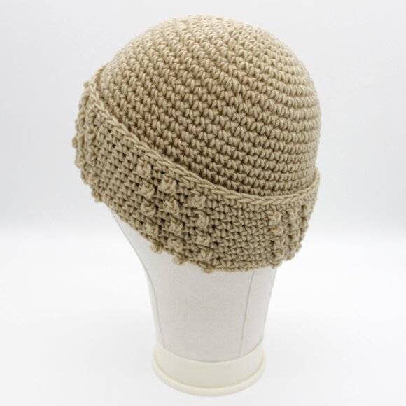 Vintage Jason Maxwell Beige Textured Knit Beanie - Picture 4 of 7